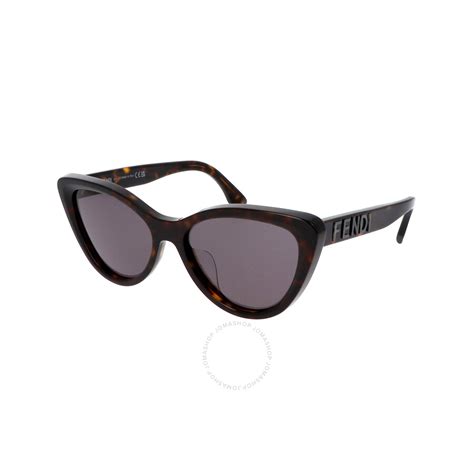 fendi 40087u|Fendi Grey Cat Eye Ladies Sunglasses FE40087U 52A 55.